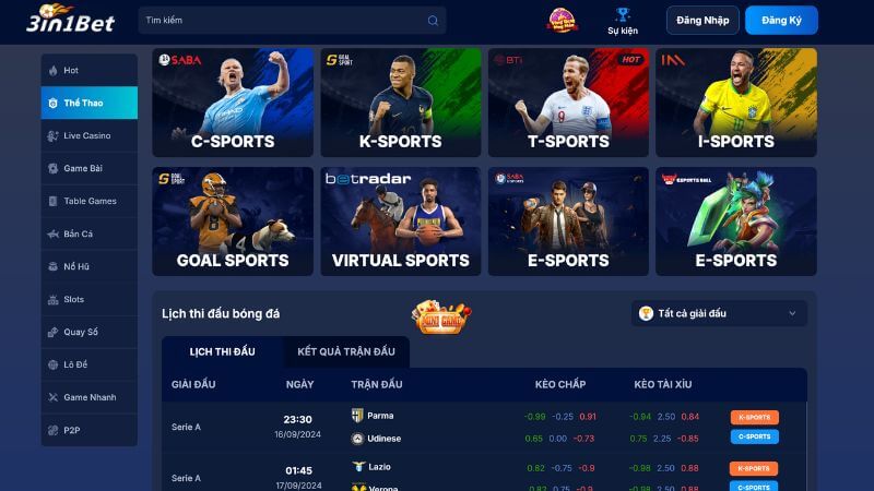 Tổng quan sảnh cá cược thể thao 3in1bet Tổng quan sảnh cá cược thể thao 3in1bet